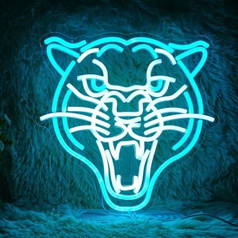 Panneau animal LED léopard néon à intensité variable pour décoration murale (1/5)