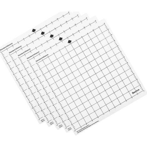 Bisofice Ersatz-Schneidematte, transparente Klebematte für Cricut mit Messraster, 12 x 12 Zoll