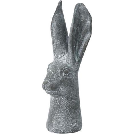 Rabbit Ornament - Resin - L11 x W11 x H29 cm - Grey