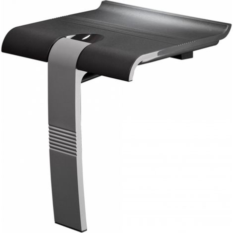 Pellet – Siège de douche escamotable pour PMR et seniors – Finition gris mat – Assise ergonomique 450 mm – Charge 150 kg – Dimensions 442 x 450 x 500 mm