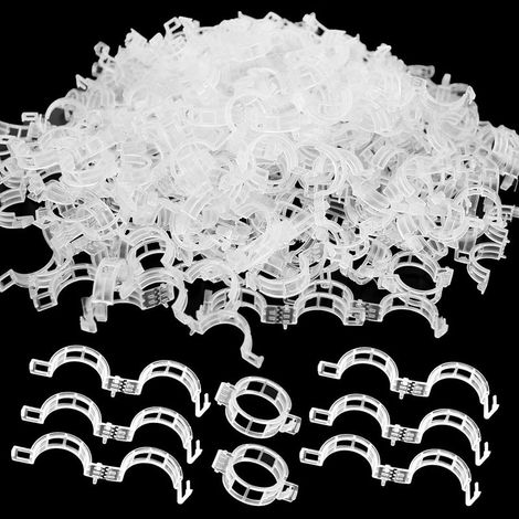 250 Stück Pflanzenclips, Rankenclips, Stützclips, Weiß (1/5)