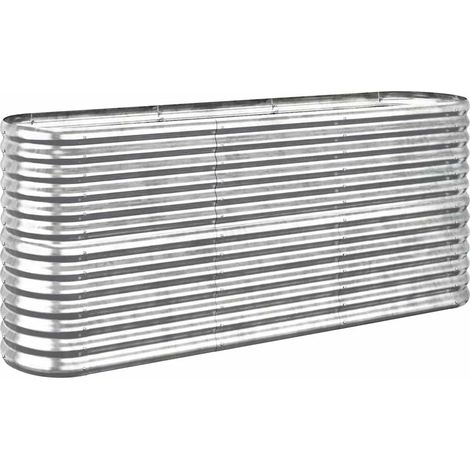 Maison Exclusive - Hochbeet Verzinkter Stahl 152x40x68 cm Silbern (1/5)