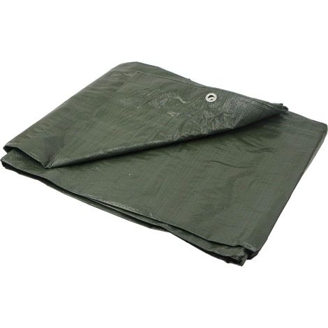 Bâche Geko 15 x 16 m imperméable en polypropylène vert