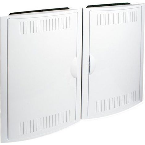 Registre de terminaison de réseau à encastrer avec plaque de montage/profil DIN 35m/2 serrures métalliques et clés 723x526x86mm