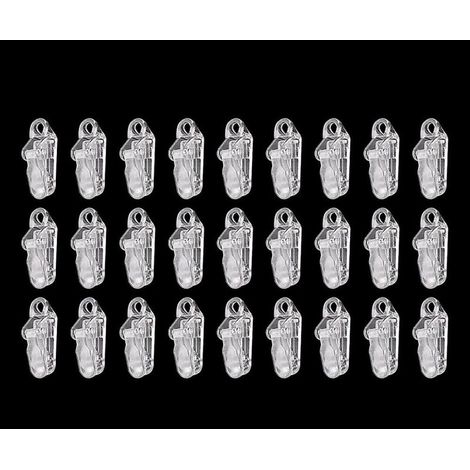 50 Pièces Clips de Bâche, Auvent Clip, Tente en Plastique pour Camping Canopy Clips de Bâche Auvents,Transparent (1/5)