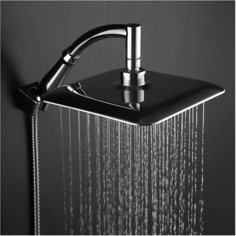 Tête de Douche, Pommeau de Douche Inox, Pommeau de Douche Carré (9 ") Facile à Installer et à Nettoyer( Pour salle de bain (1/5)