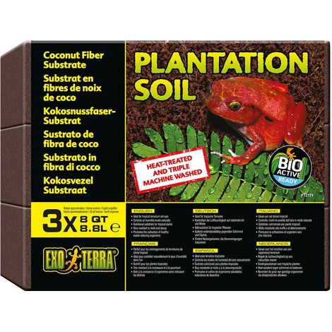 Exo Terra Brick 3Pack Plantation Soil (Coco) 8.8l