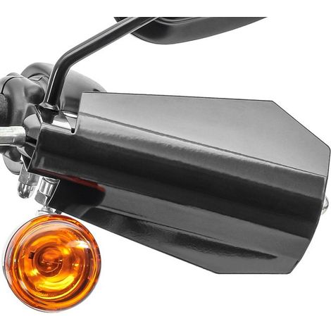 Parafanghi compatibili con Harley Davidson Protezione manubrio HP4 nera (1/4)