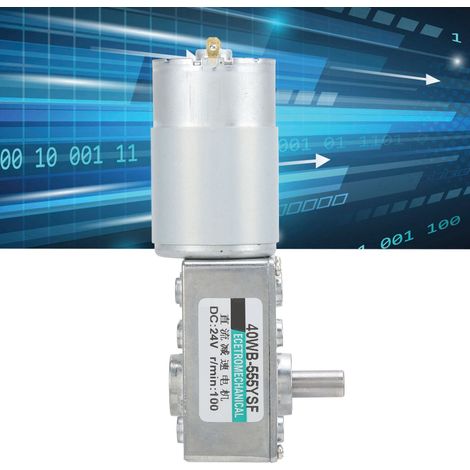 XD40WB-555YSF Schneckengetriebemotor, drehmomentstarker Gleichstrommotor mit Drehzahlregelung, bidirektionaler Mikromotor mit niedriger Drehzahl, 24 V DC, 100 U/min (1/5)