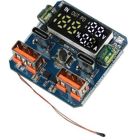 Carte de charge/décharge de batterie au lithium 4S PD 100 W avec affichage numérique LED et deux ports Type-C (1/5)
