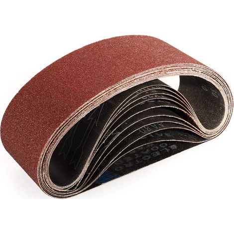 Bandes Abrasifs 75x533 mm-10 Pièces de 60 Grain Bande Ponceuse pour Ponçage et Polissage avec à - (1/5)