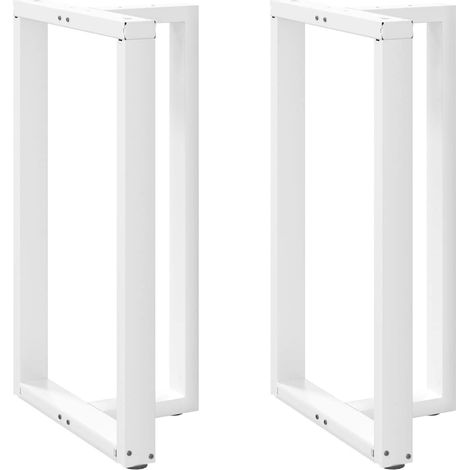 Patas para mesa de bar en forma de T (2 unidades), color blanco, 60 x 35 x (100-101) cm, acero vidaXL