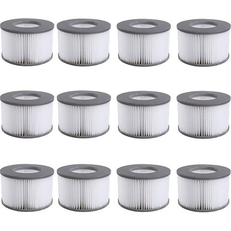 Mscomft Spa Filter Lite für mspa, Filter für mspa Lite, für MSPA Whirlpool Filter - Filterkartuschen für Unterwasser - Boote und Whirlpools - Modell ab 2020 (12 Stk.) (1/5)