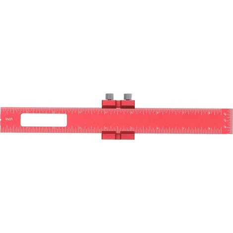 Règle de traçage multifonctionnelle de 20 cm (8 pouces) en alliage d'aluminium, portable, pour menuisiers et loisirs créatifs.