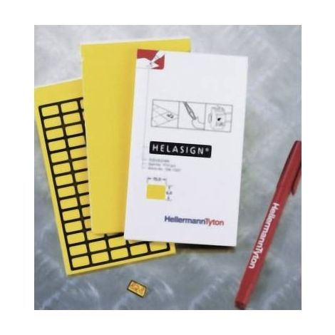 HellermannTyton 598-92227 TAG122FB-270-YE Etichetta per cavi Helasign 15 x 9 mm Colore campo di marcatura: Giallo Numer (1/3)