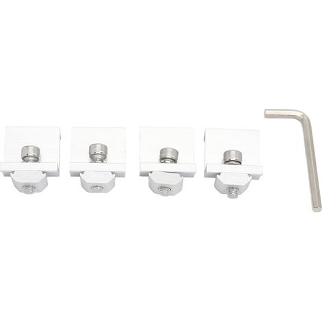 Ortviai Serre-en-tête pour panneaux solaires 35 mm – Acier résistant aux intempéries, 4 pièces, couleur argent (1/5)