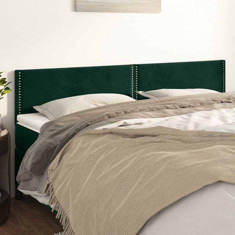 Kopfteile Dunkelgrün 200x5x78/88 cm Samt