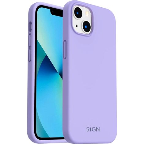 Custodia in silicone liquido SiGN per iPhone 14 Plus - lavanda
