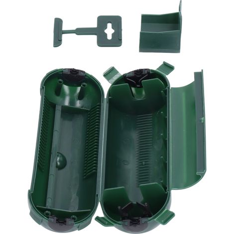 Boîtier de protection ABS vert pour rallonge extérieure, étanche antipluie, cache connexion électrique pour jardin et aménagement paysager avec lien (1/5)