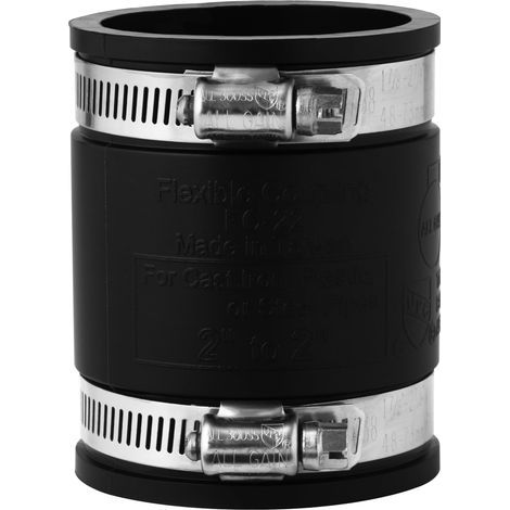 Joint flexible en élastomère, Diamètre intérieur 75 mm diamètre extérieur 85 mm hauteur 100 mm — extrêmement flexible — Noir