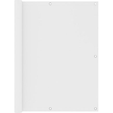 Écran d'intimité pour balcon 120 x 600 cm, tissu Oxford blanc, coupe-vent et imperméable, modèle XXL extra-haut, avec corde de 24 m (1/5)