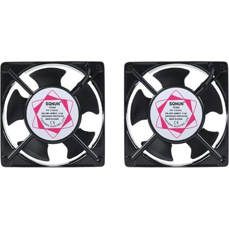 Ventilateur axial haute température 120 x 120 x 38 mm – Pales en métal silencieuses – Économie d'énergie jusqu'à 30% – 220V 23W - mm-2PCS (1/4)