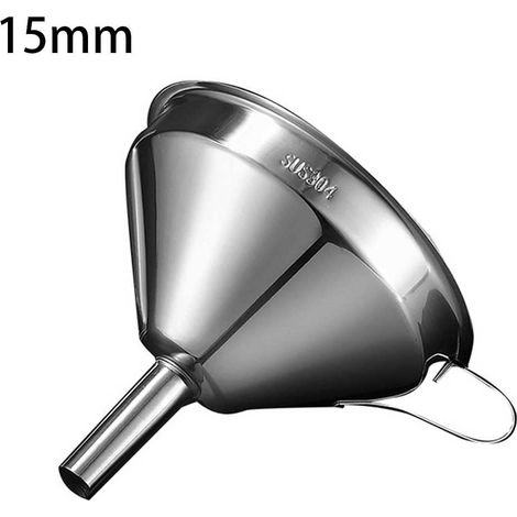 Entonnoir En Acier Inoxydable - Poignée Latérale - Diamètre 11 13 15 Cm - Cuisine Salle De Bain Atelier - Lot De 1 (1/5)