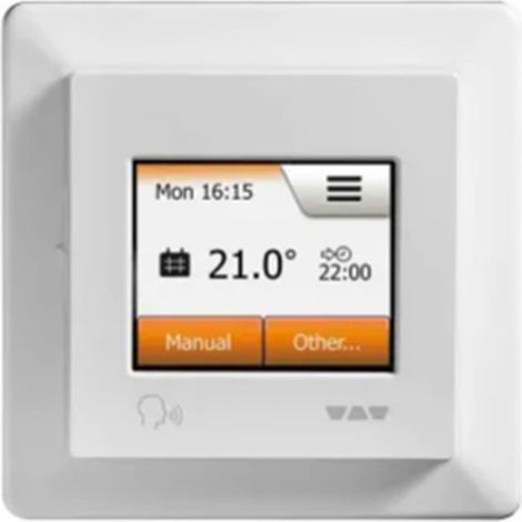 Schluter – Régulateur de température connecté DITRA HEAT E R6 – Écran tactile 2" – Commande Wi-Fi et vocale – Programmation hebdomadaire