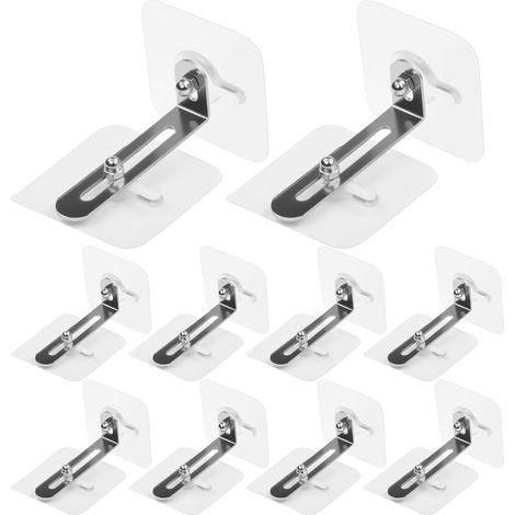 Ancrage De Sécurité Para Muebles - 10 Unidades - Sin Taladrar - Ajustable 0-5 2 Cm - Para Armarios Cómodas Y Estanterías (1/5)