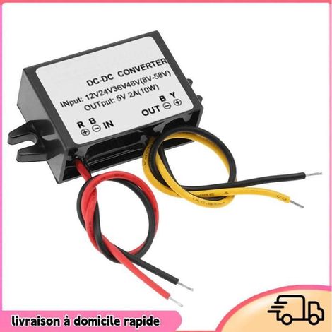 Module DC-DC - DILWE - Gyvrm - 5V 2A - Protection multiple - Silicone ignifuge (1/4)
