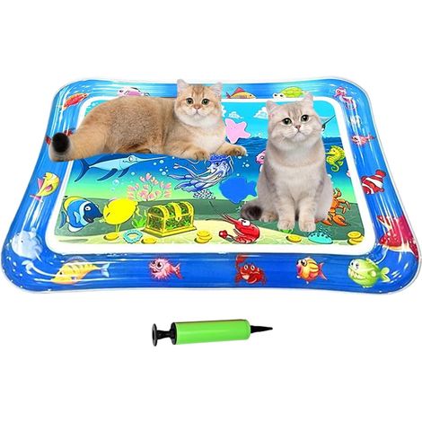 Lit d'eau pour Chat - 66x47 cm Tapis Sensoriel Gonflable À Eau pour Animaux (1/5)