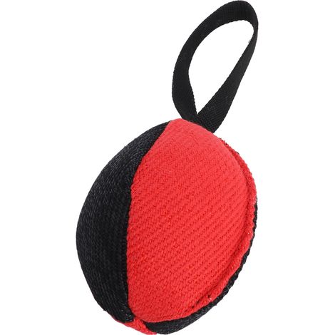 Jouet de football interactif pour chien, balle de tir à la corde anti-anxiété pour berger allemand et malinois belge, noir et rouge. (1/5)