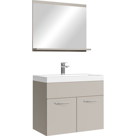 Mobile da bagno Montreal Set 02 60 x 35 cm – Cashmere – con specchio
