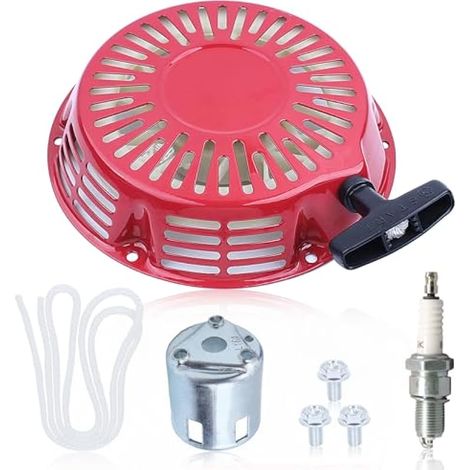 Lanceur Démarreur à Rappel Kit pour Honda GX390 GX340 GX610 GX620 GXV390 Moteurs avec BPR5ES Bougie D'allumage + Câble de traction + Coupelle de lanceur + Vis(M610) (1/5)