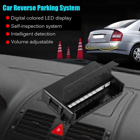 Kit de détection de stationnement avec 8 capteurs radar, avertisseur sonore et écran LED pour recul de voiture (1/5)
