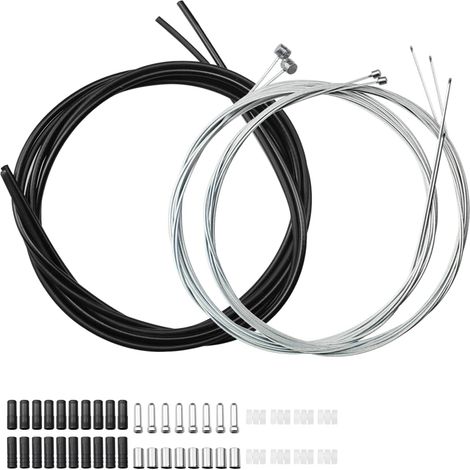 2-teiliges Fahrradbremskabel-Set, universelles vorderes und hinteres Bremskabel, 2-in-1-Schalthebel für MTB und Rennräder