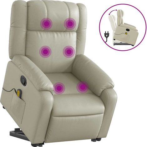 Maison Exclusive - Sillón reclinable de masaje de pie cuero artif