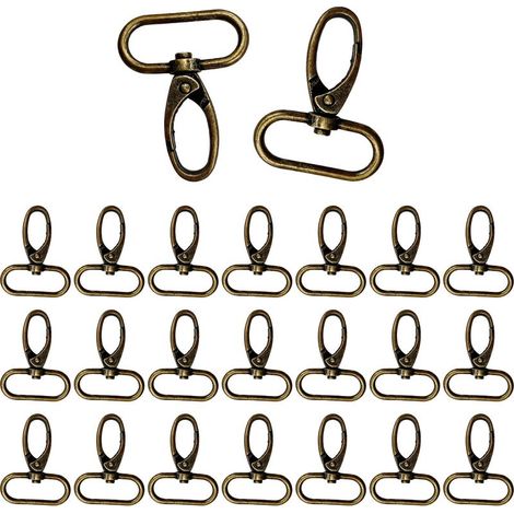 32mm Sac Crochet Bronze Boucle Trigger mousquetons pour Sangles, Sac à Dos, Attaches Sangle, Colliers pour Animaux et Accessoires Sac, Durable, léger, 25pcs (1/5)