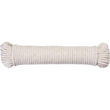 Wäscheleine Cloth-Line L-20 m/4 mm, Baumwolle, weiß (1/2)