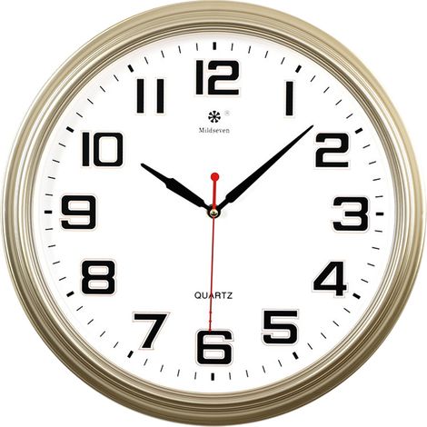 Horloge murale d'extérieur, en plastique étanche, avec affichage de la température et de l'humidité, résistante à l'eau, silencieuse, pour terrasse et jardin, marron foncé (1/5)