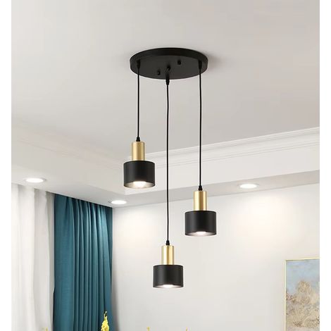 Lustre nordique à 3 branches pour restaurant, suspension moderne, suspension pour bar, table, salle à manger, blanc froid (1/5)