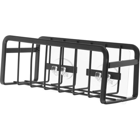 Drill Kitchen Sink Organizer Black Iron Multipurpose