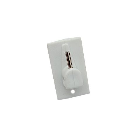 GANCIO BRIS BRIS BASE PLASTICA PRONTY - RAMPINO METALLO MM 18X32 BIANCO CF=PZ 4- 12 confezioni