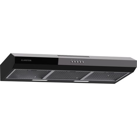 Klarstein Campana extractora empotrada Contempo 90 90cm 200m³/h LED acero inoxidable acrílico (1/5)