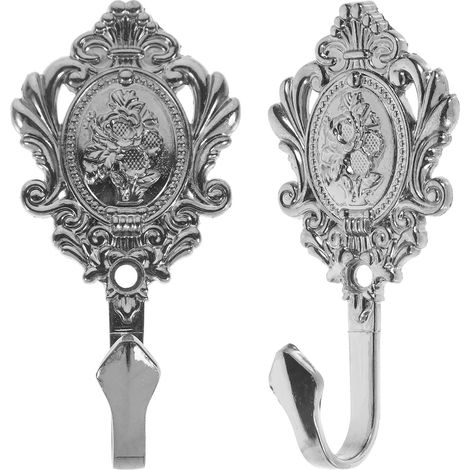 2 Stück Vintage Raffhalter for Garden aus Zinklegierung mit Rosenmuster Wandhaken im (1/5)
