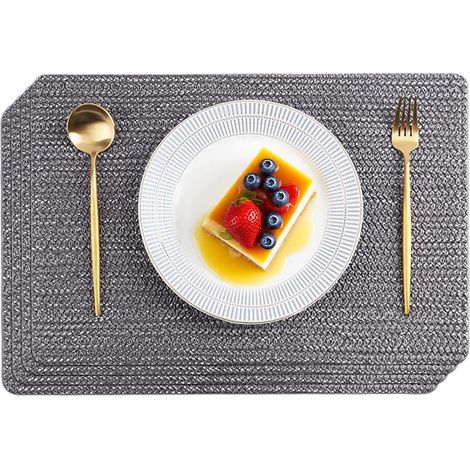 Washable Woven Vinyl Placemats for Indoor/Outdoor Use - of (1/5)