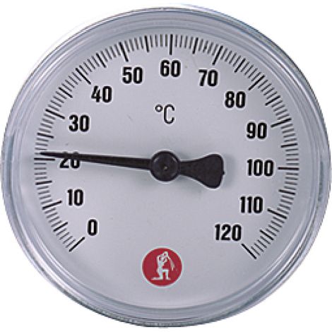 Termometro con pozzetto attacco posteriore Giacomini R540 3/8" - scala 0÷80 °C