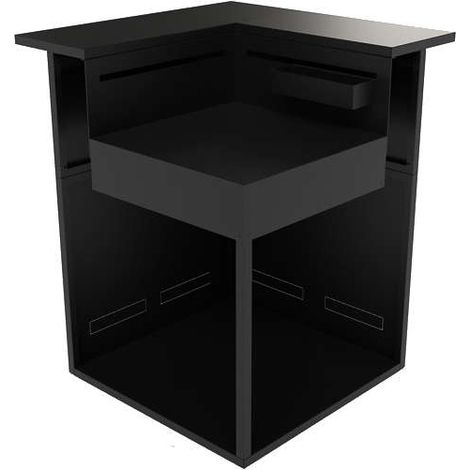 Forge Adour – Support angle acier pour comptoir bar noir – Dimensions L972 x P972 x H1115mm – Conçu pour espaces extérieurs – Résistant aux intempéries