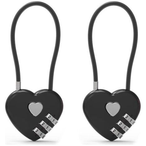 Petit cadenas à combinaison pour casier, câble antivol avec code, cadenas noir, pour bagages, casiers de salle de sport, éclair de sacs à dos, armoires (1/5)