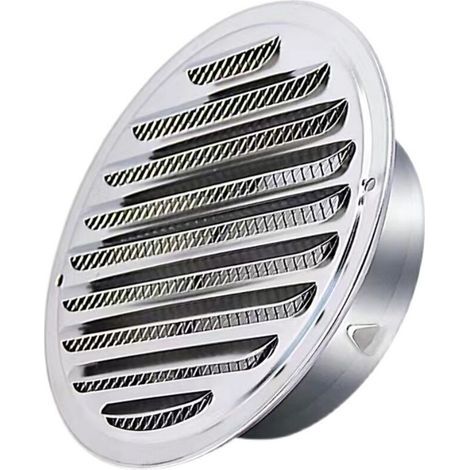 Lntyq – Grille de ventilation ronde inox 80 mm – Hotte d'extraction avec moustiquaire – Résistante à la corrosion – Installation facile (1/5)
